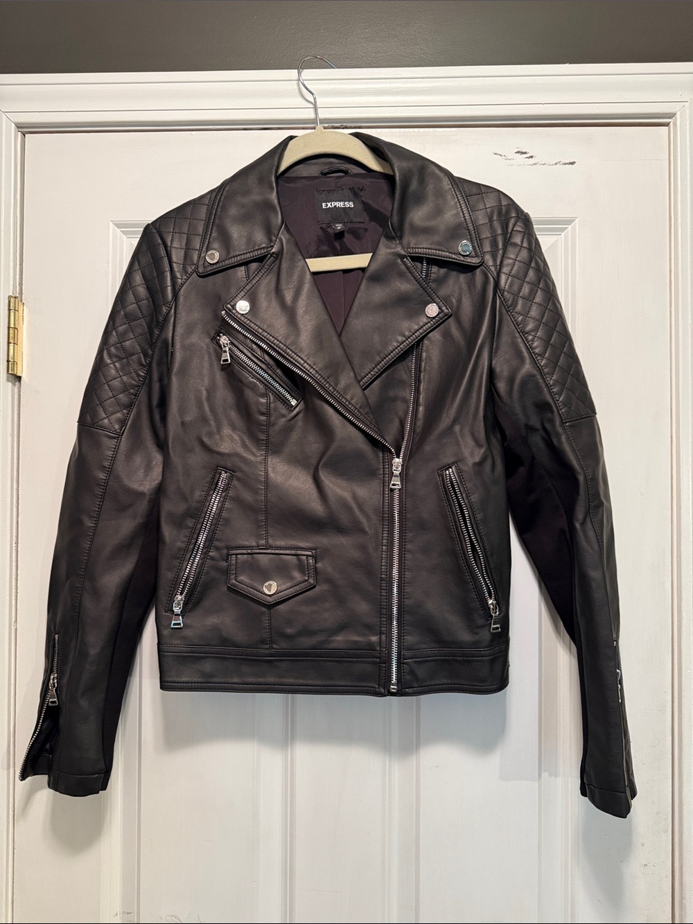 Express Black Faux Leather Jacket
